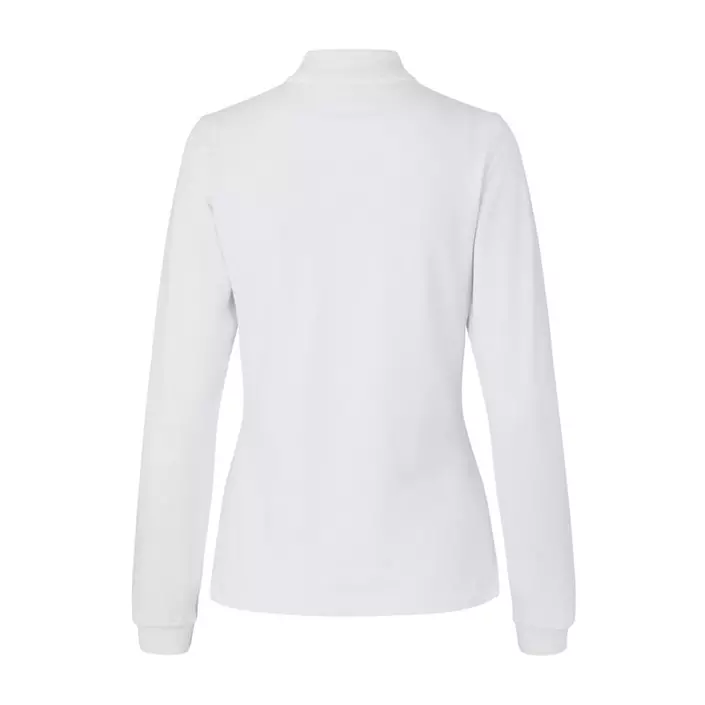 ID long-sleeved women's polo shirt with stretch, White, large image number 2