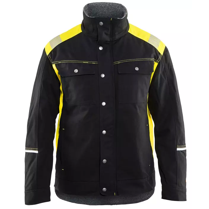 Blåkläder winter work jacket, Black/Yellow, large image number 0
