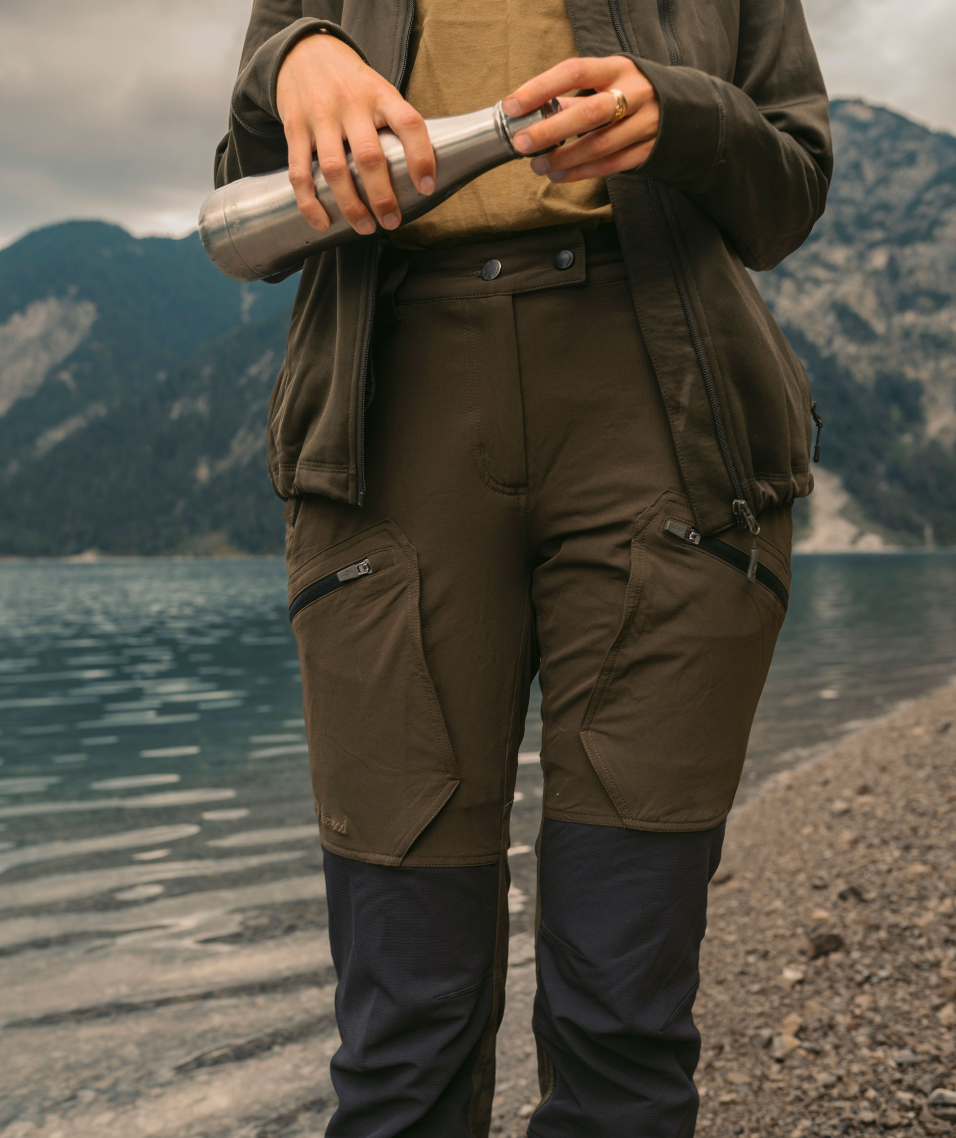 Pinewood Abisko Adventure dame jagtbukser, Moss green, large image number 8