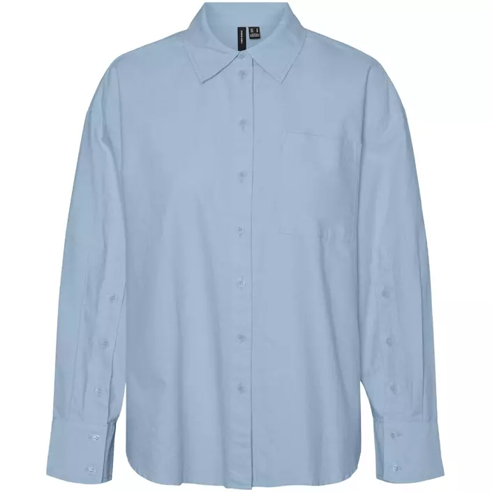 Vero Moda VMNELLIE Oxford skjorta dam, Cashmere Blue, large image number 0