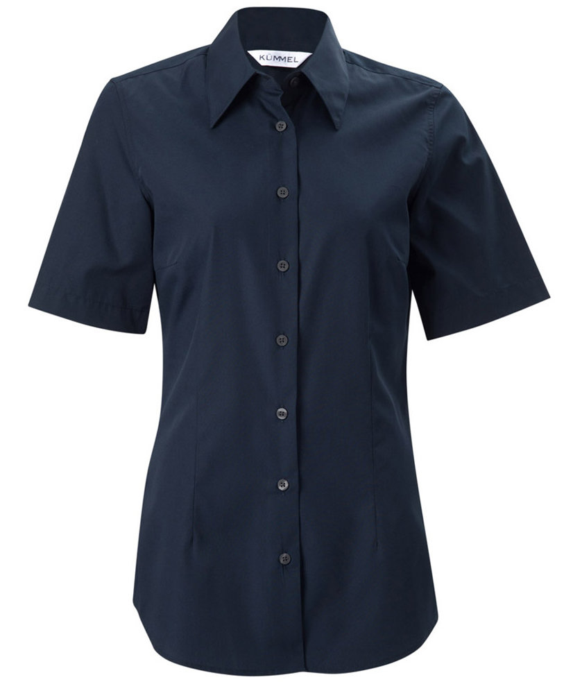 K&uuml;mmel Kate Classic fit women's short-sleeved poplin shirt, Marine Blue