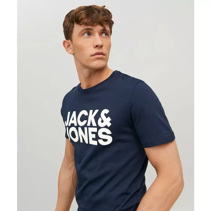 Jack & Jones JJECORP Logo Tee, Navy Blazer, large image number 5