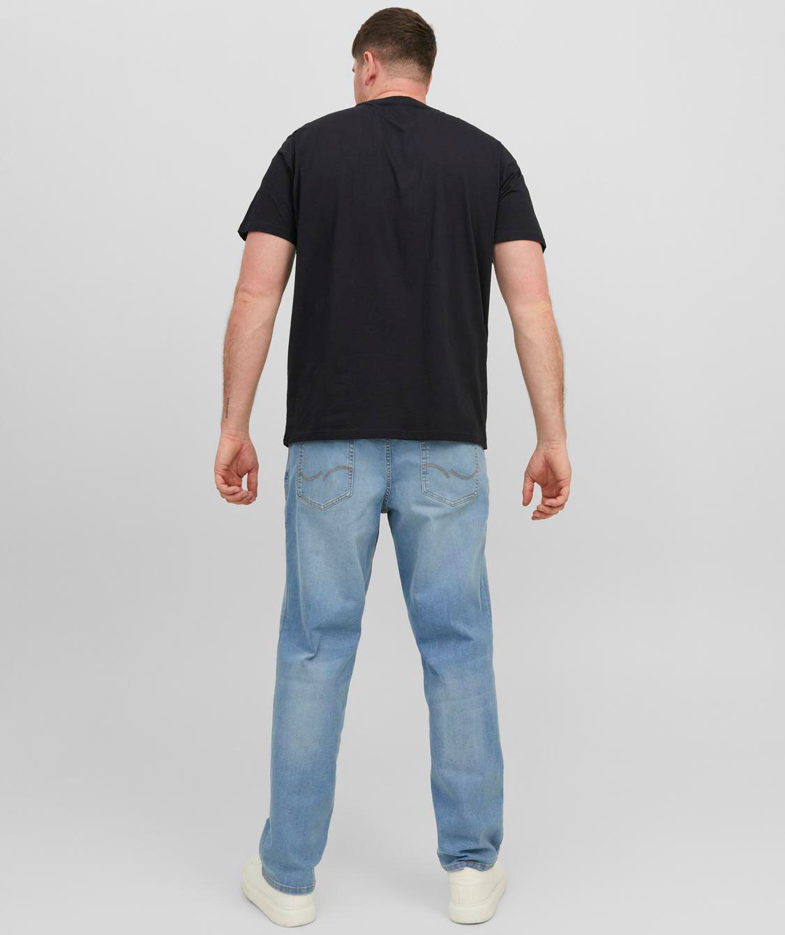 Jack & Jones Plus JJESTAR T-shirt, Black, large image number 2