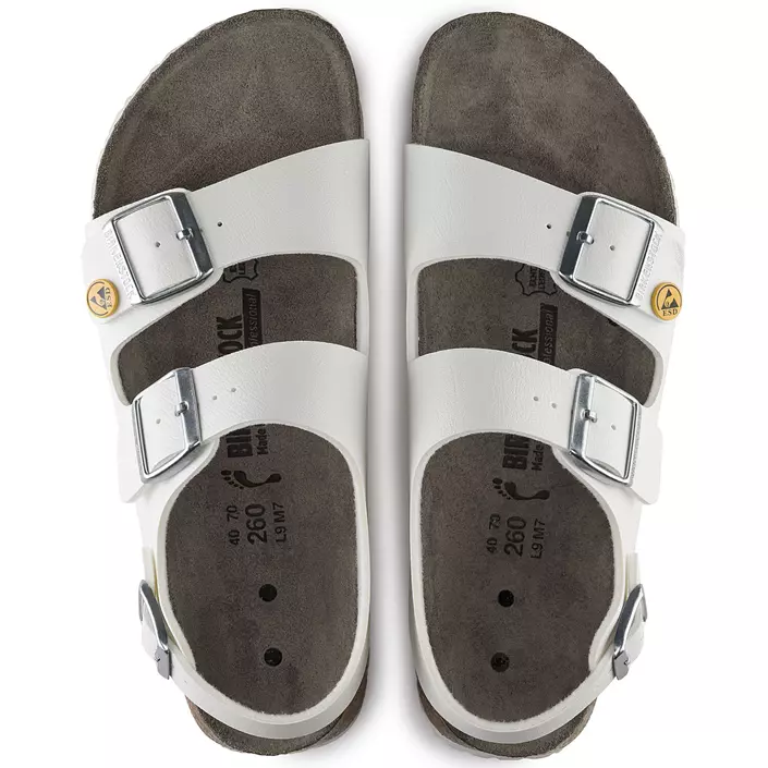 Birkenstock Milano ESD Regular Fit sandals, White, large image number 3