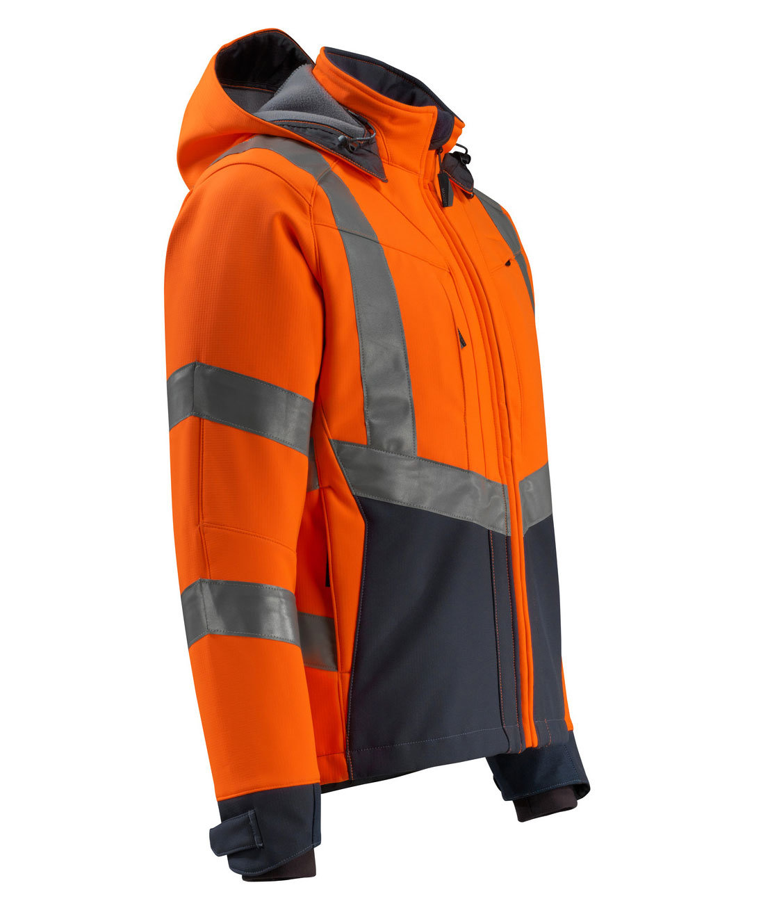 Mascot Safe Supreme Blackpool softshell jacket, Hi-Vis Orange/Dark Marine, large image number 3