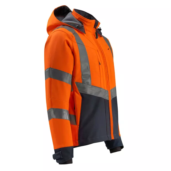 Mascot Safe Supreme Blackpool softshelljakke, Hi-Vis Orange/Mørk Marine, large image number 3