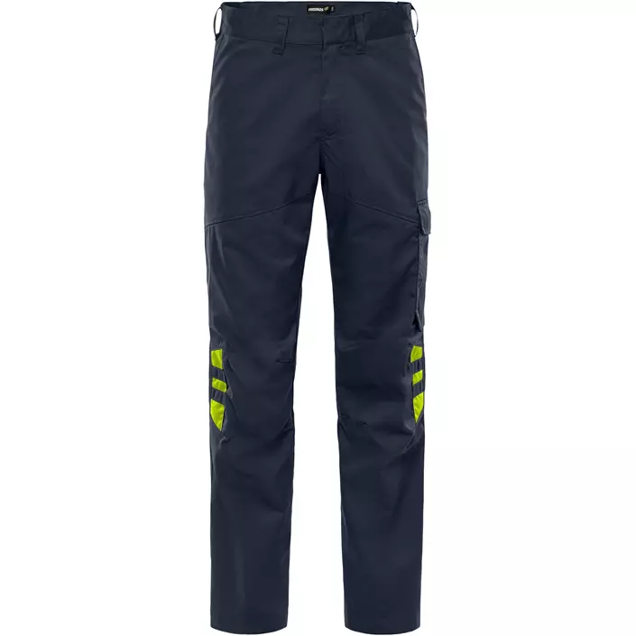 Fristads Diensthose 2930 GWM, Dunkel Marine/Hi-Vis Gelb, large image number 0