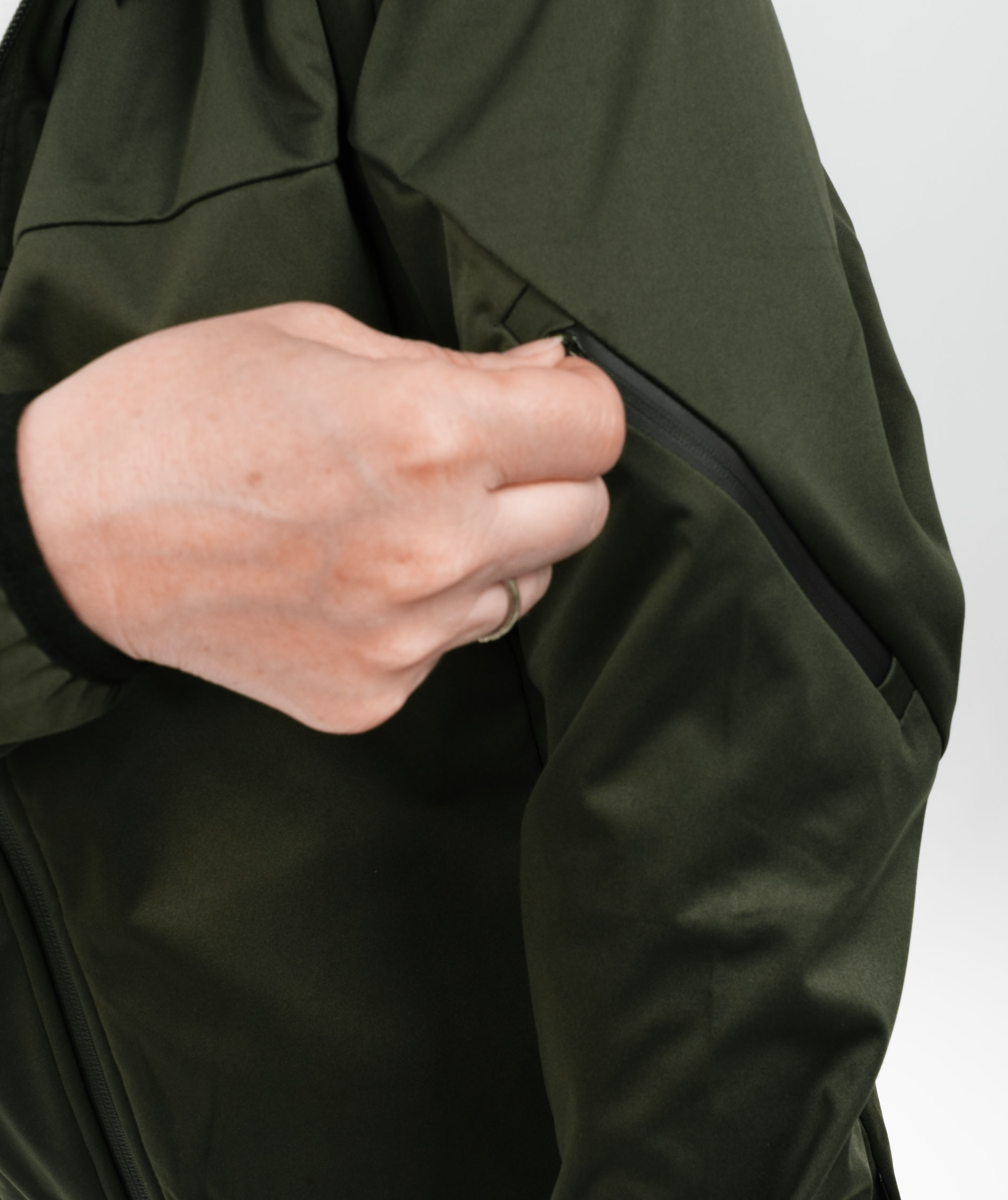 Pitch Stone dame softshelljakke, Olive, large image number 4