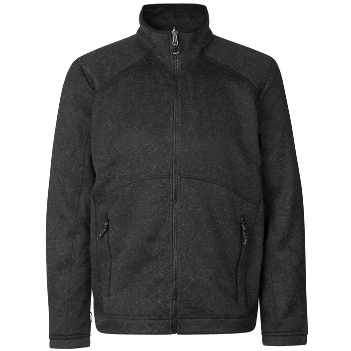 ID Zip'n'mix Melange stickad fleececardigan, Koks Melange, large image number 0