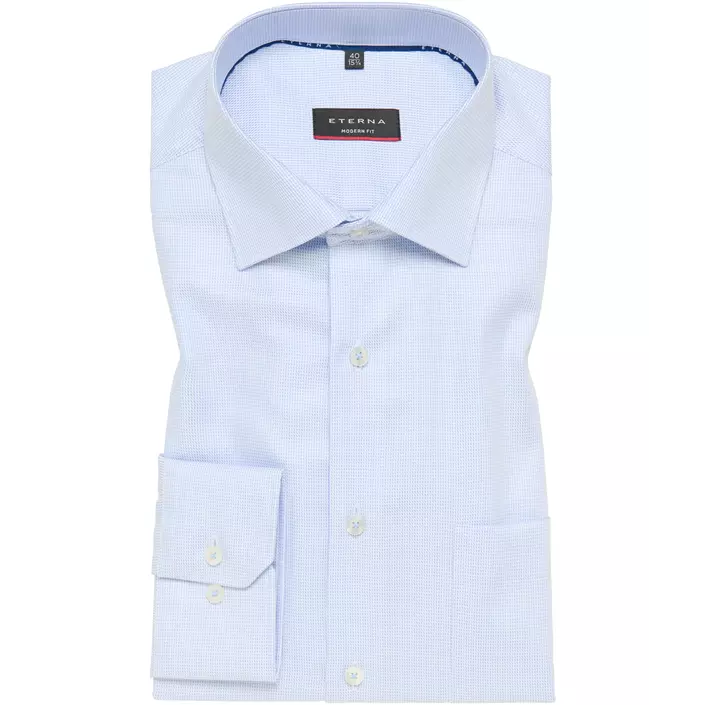 Eterna Twill Modern fit shirt, Light Blue/White, large image number 4