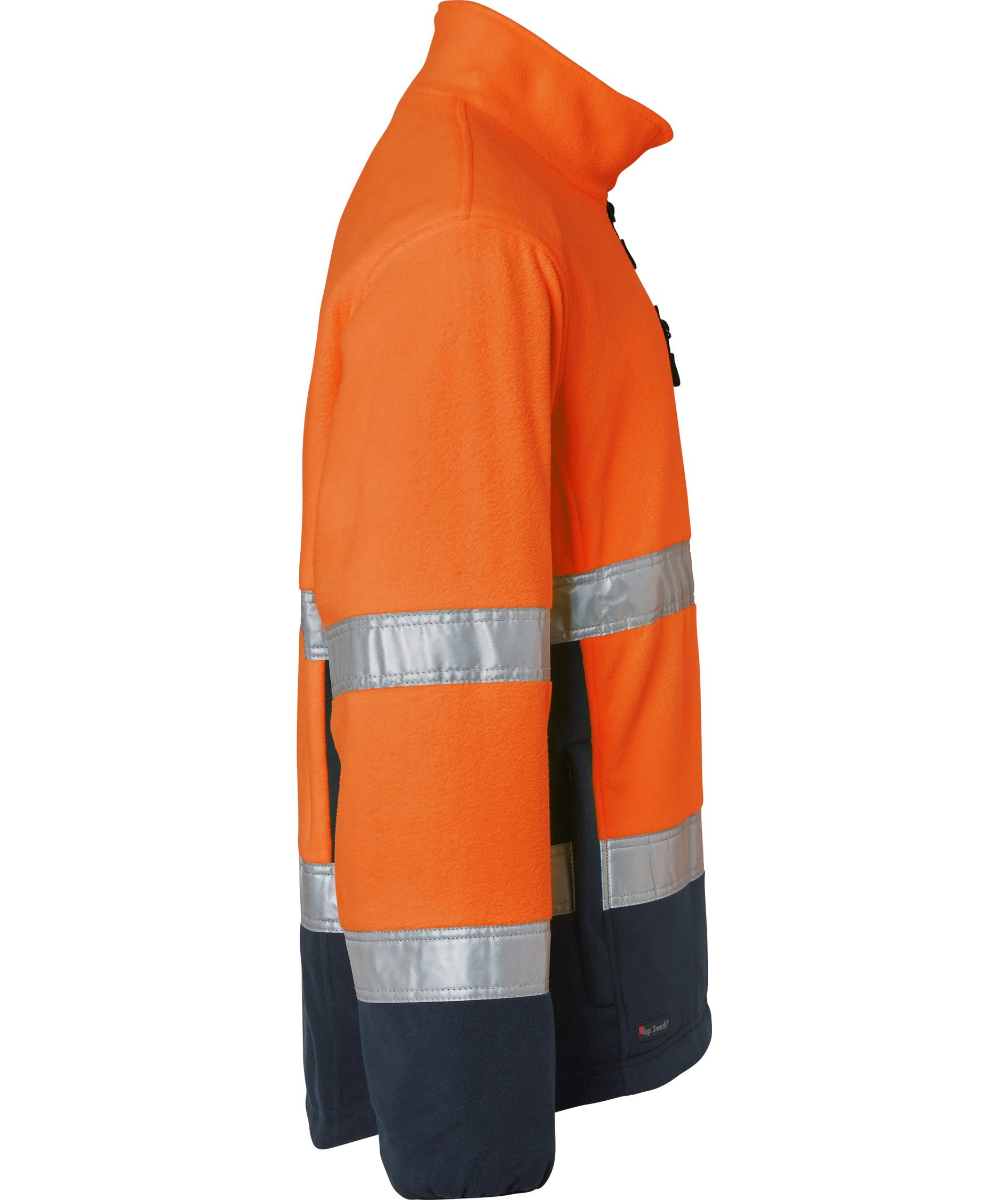 Top Swede fleecejakke 264, Hi-Vis Orange/Navy, large image number 2