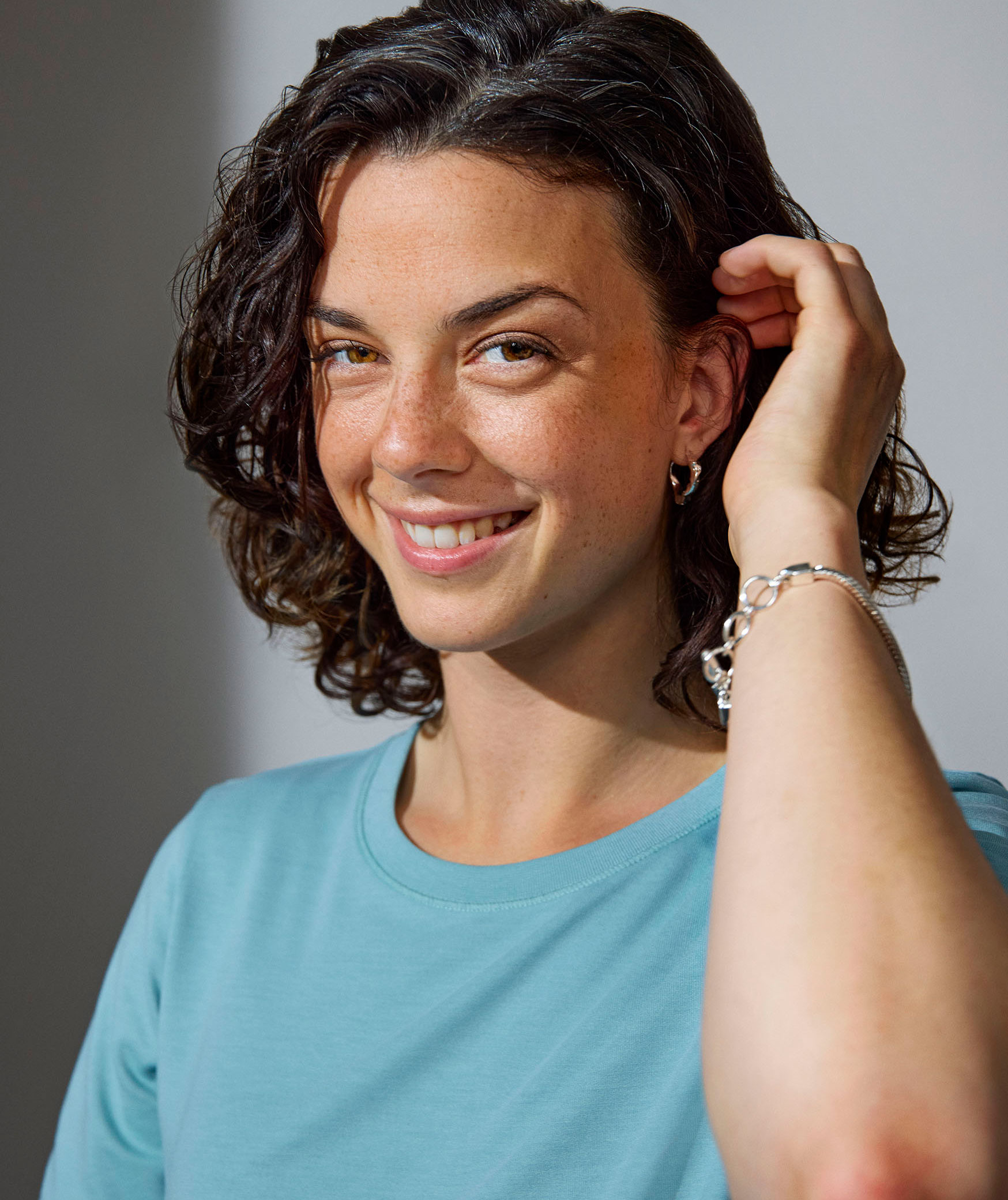 ID Ease women's T-shirt, Dusty Aqua