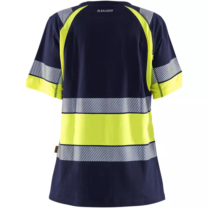 Blåkläder T-shirt dam, Marin/Hi-Vis gul, large image number 2