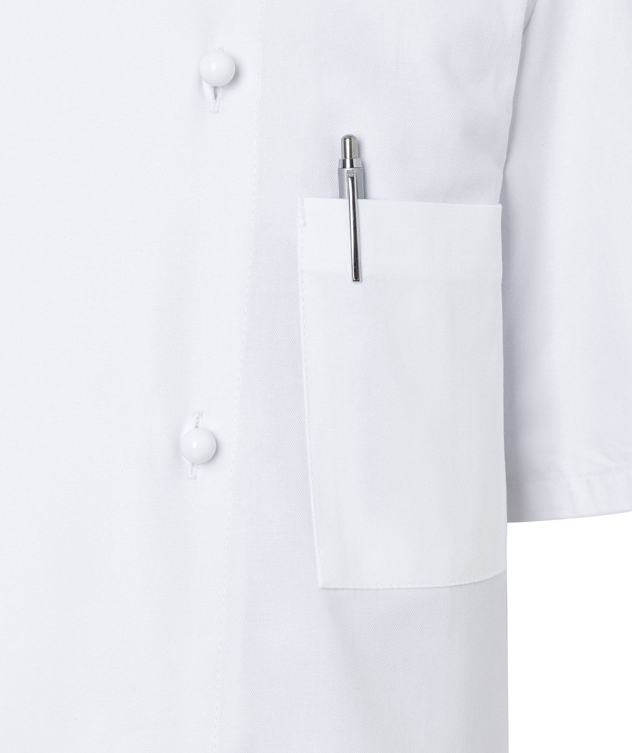 Karlowsky Lennert kurz&auml;rmelige Kochjacke ohne Kn&ouml;pfe, Wei&szlig;, large image number 5