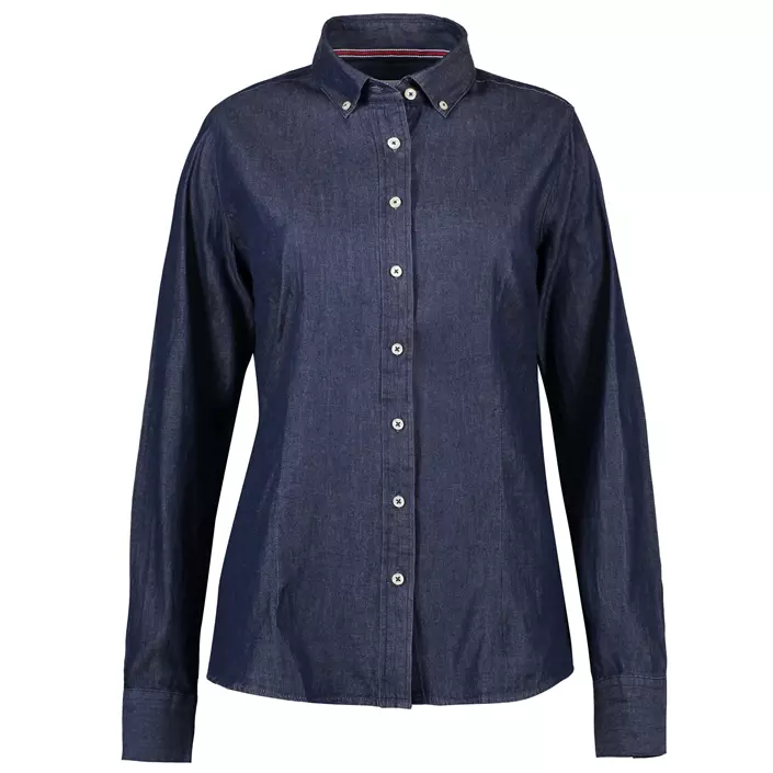Seven Seas modern fit women's shirt denim, Indigo Blue, large image number 0