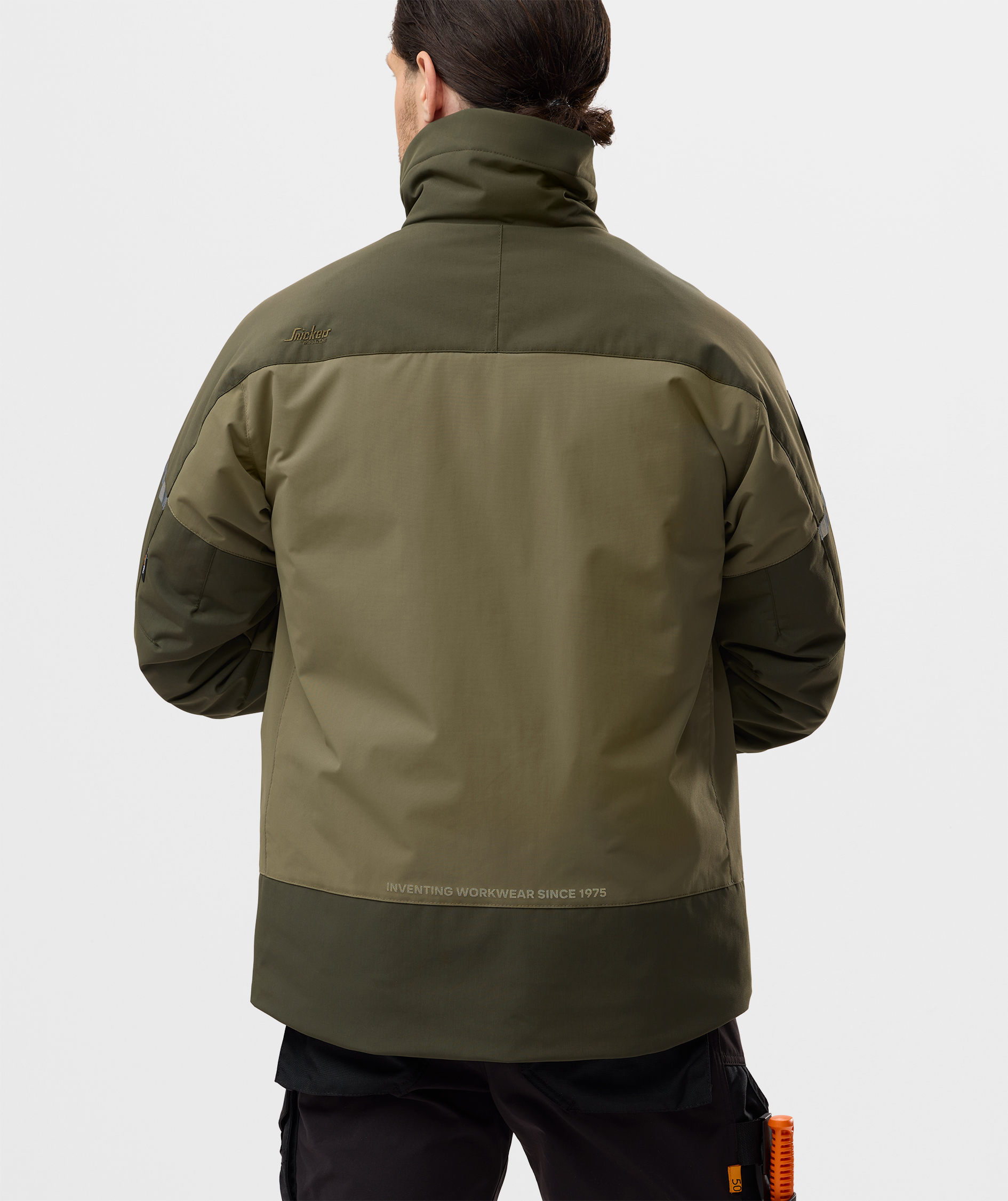 Snickers AllroundWork winter jacket 1106, Khaki Green/Dark Khaki Green, large image number 4