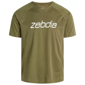Zebdia sports tee logo T-shirt, Armygrøn
