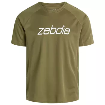 Zebdia Sports Tee Logo T-shirt, Armee Grün