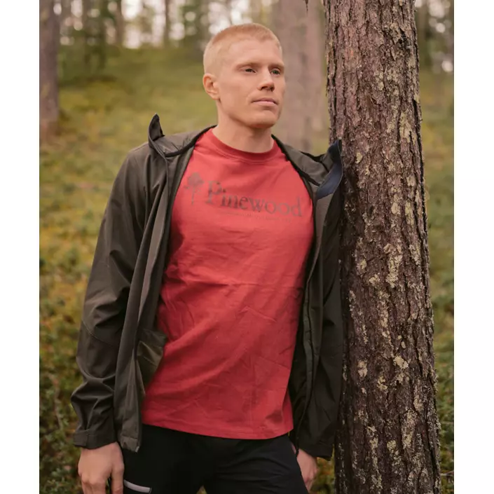 Pinewood Outdoor Life T-skjorte, Dark red, large image number 5