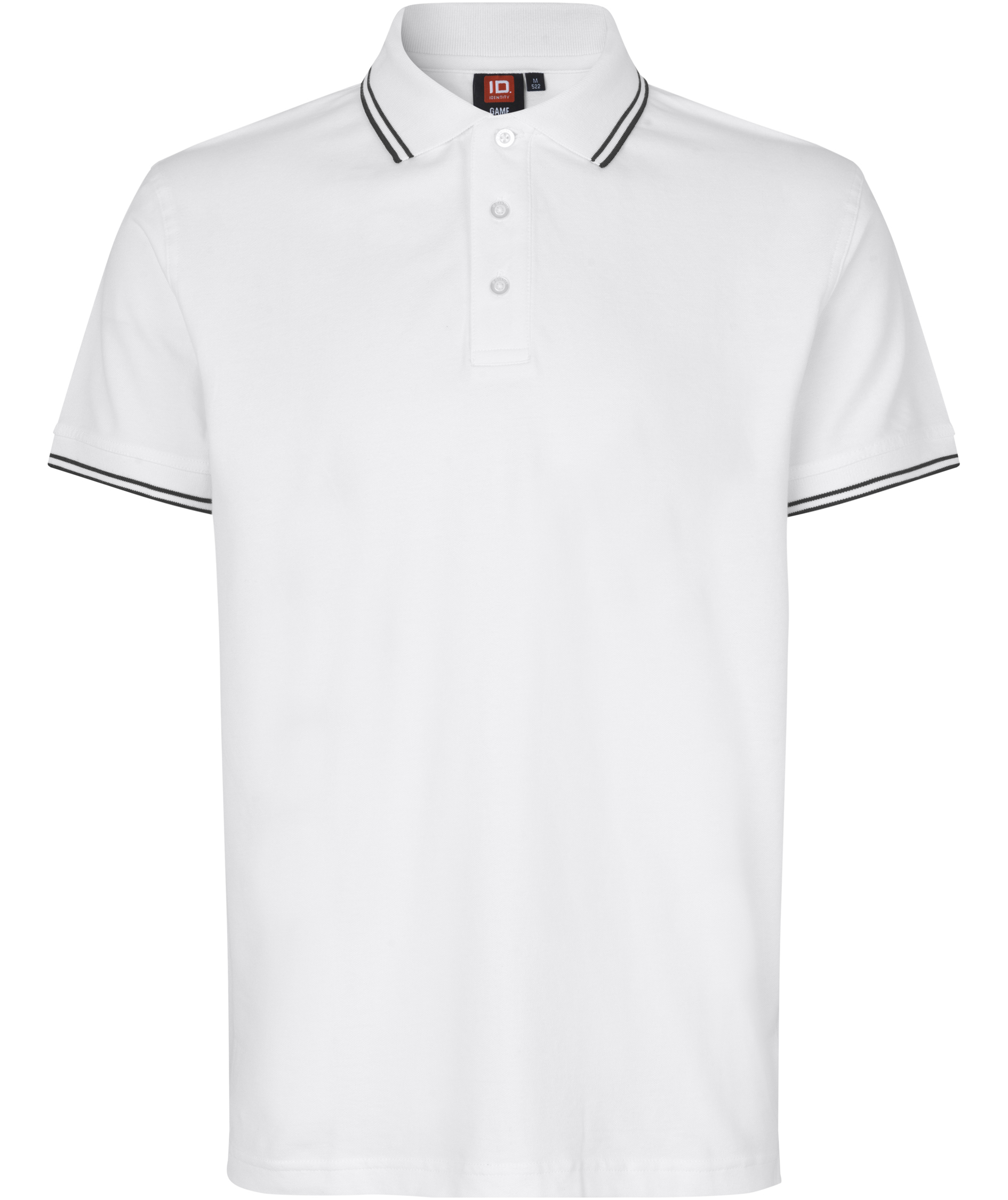 ID Stretch poloshirt with contrast, White, large image number 0