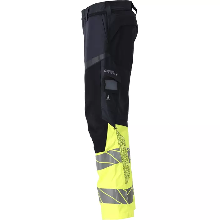 Mascot Accelerate Multisafe arbejdsbukser, Mørk Marine/Hi-Vis Gul, large image number 3