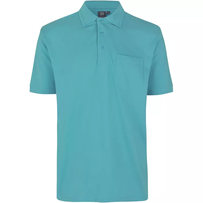 ID PRO Wear Polo shirt with chest pocket, Dusty Aqua, large image number 0