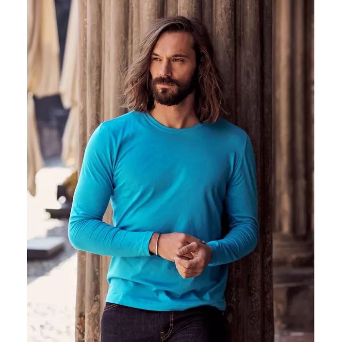 Clique Basic-T long-sleeved t-shirt, Turquoise, large image number 1