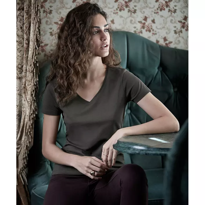 Tee Jays Luxury  dame T-skjorte, Mørke oliven, large image number 1