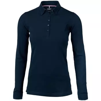 Nimbus Carlington long-sleeved women's polo shirt, Navy