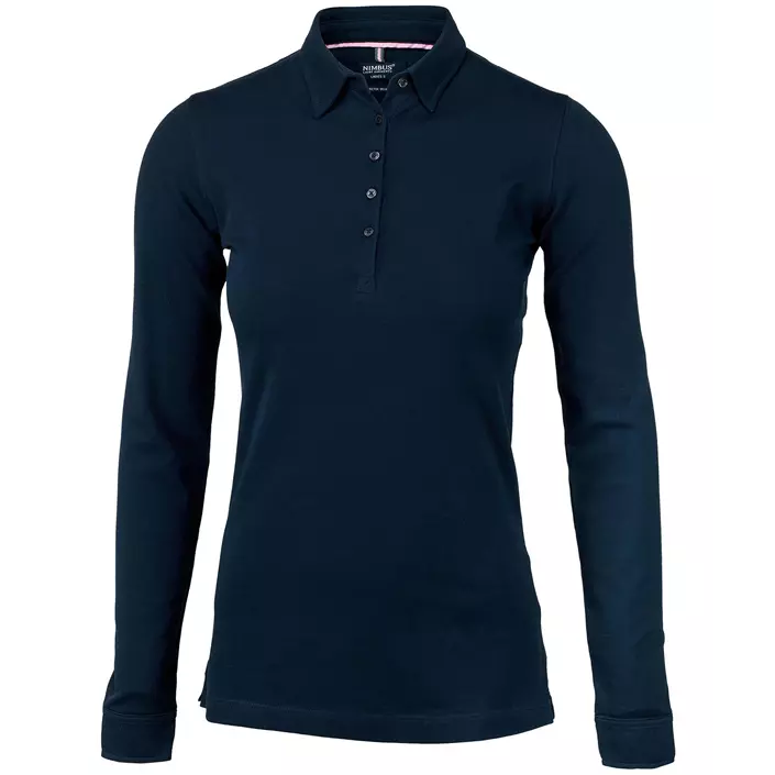 Nimbus Carlington langærmet dame Polo T-shirt, Navy, large image number 0