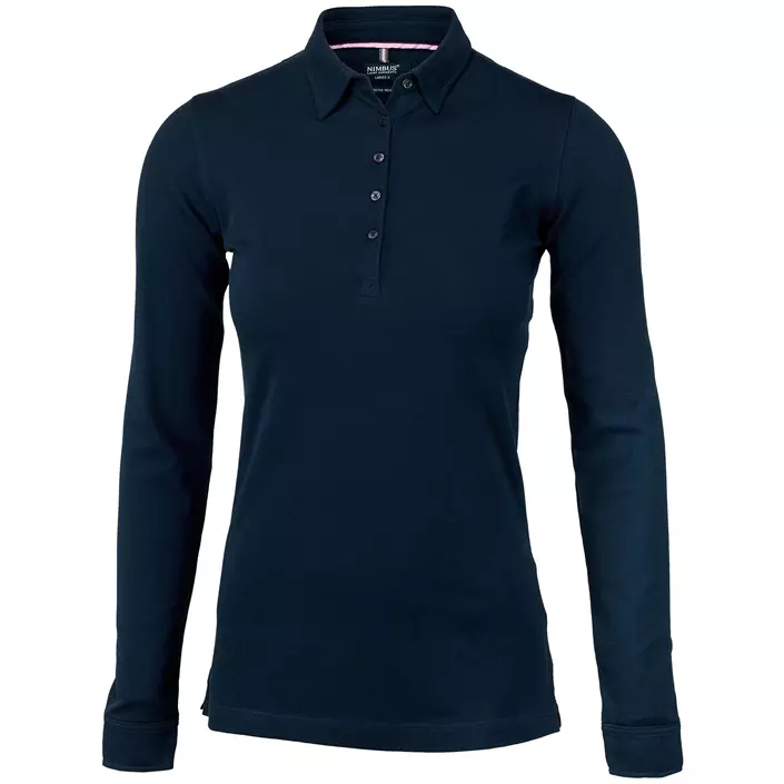 Nimbus Carlington langermet dame polo T-skjorte, Navy, large image number 0