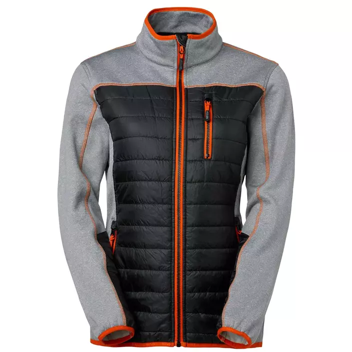 South West Hedda quilted women's  jacket, Grey Melange/Black/Orange, large image number 0