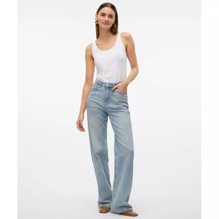 Vero Moda VMLULU lång linne dam, Bright White, large image number 5