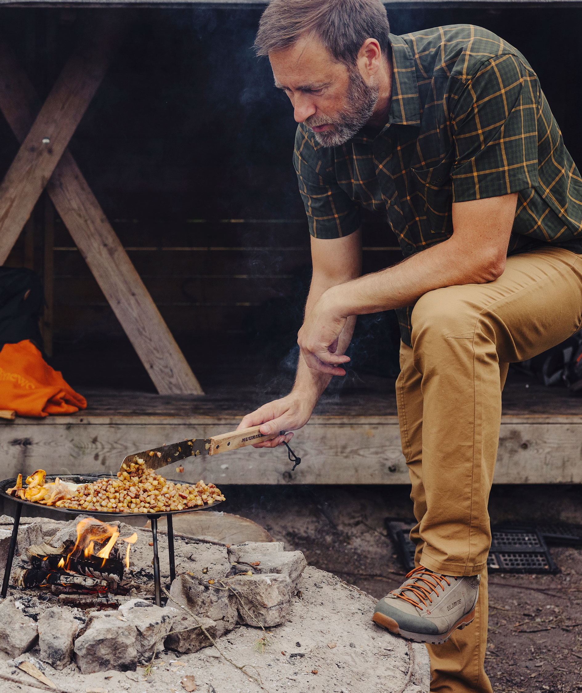 Pinewood Outdoor kort&aelig;rmet skjorte, Green, large image number 8