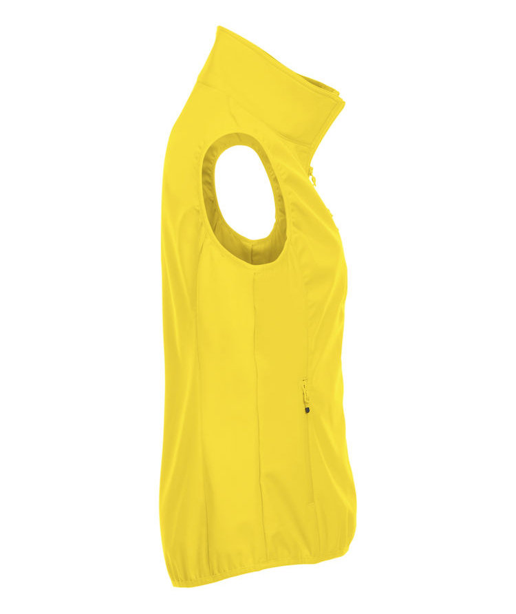 Clique Basic women's softshell vest, Lemon Yellow, large image number 3