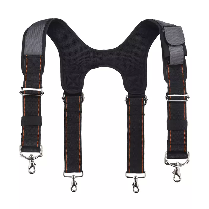 Ergodyne Arsenal 5560 tool belt suspenders, Black, Black, large image number 0
