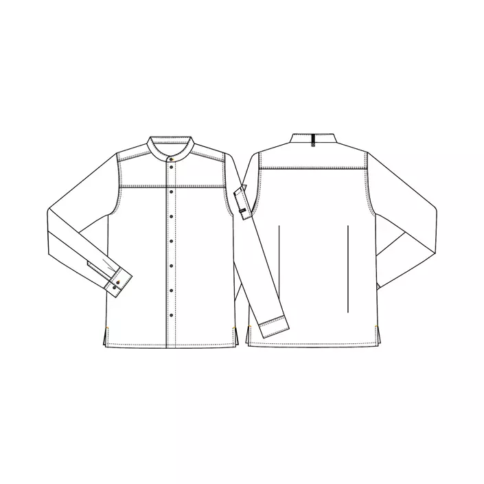 Kentaur modern fit chefs shirt/server shirt, Chambray Grey, large image number 5