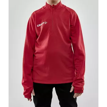 Craft Evolve Halfzip sweatshirt til børn, Rød