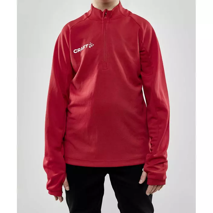 Craft Evolve Halfzip sweatshirt for kids, Red, large image number 1