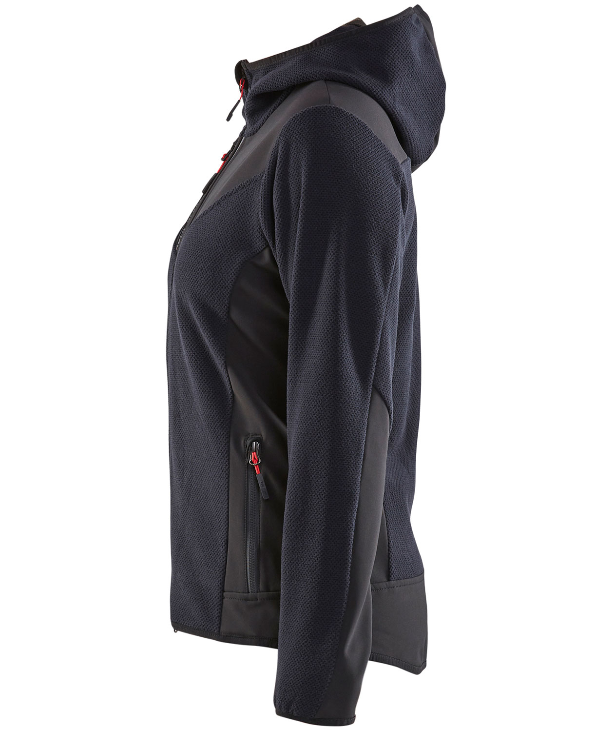 Bl&aring;kl&auml;der dame strikket jakke, M&oslash;rk Marine/Svart, large image number 3