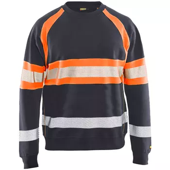 Blåkläder sweatshirt, Medium grey/Hi-Vis Orange