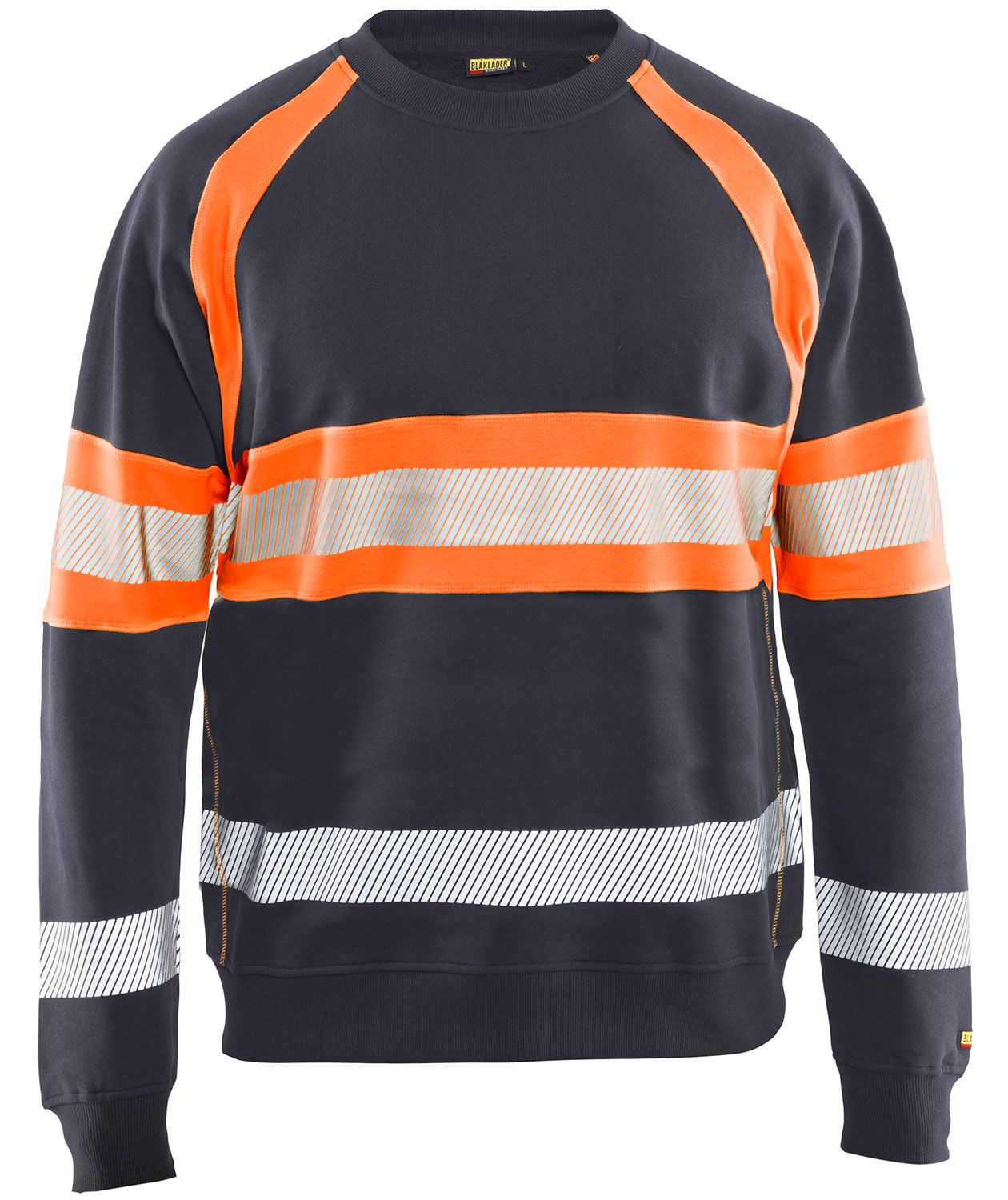 Bl&aring;kl&auml;der sweatshirt, Mellemgr&aring;/Hi-Vis Orange, Mellemgr&aring;/Hi-Vis Orange, swatch