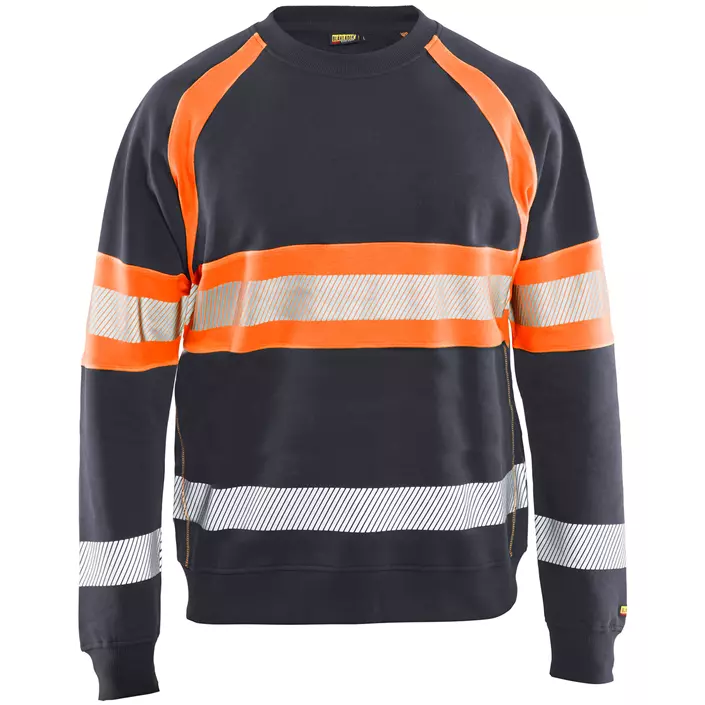 Blåkläder sweatshirt, Mellangrå/Hi-Vis Orange, large image number 0