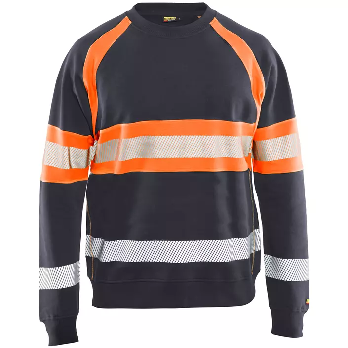 Blåkläder sweatshirt, Middels grå/Hi-Vis Oransje, large image number 0