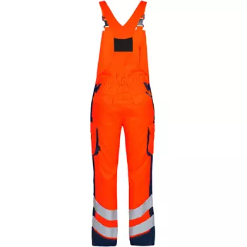Engel Safety Light bib and brace trousers, Orange/Blue Ink
