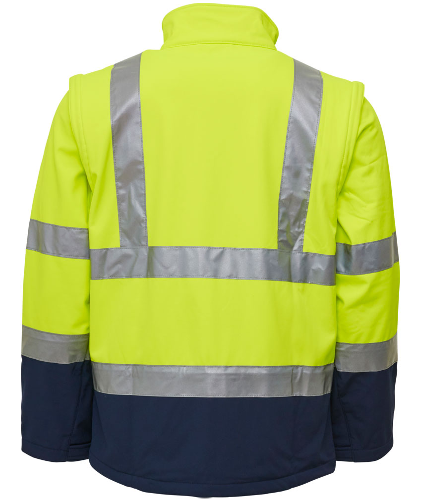 ELKA Visible Xtreme 2-in-1 softshell jacket, Hi-Vis yellow/marine