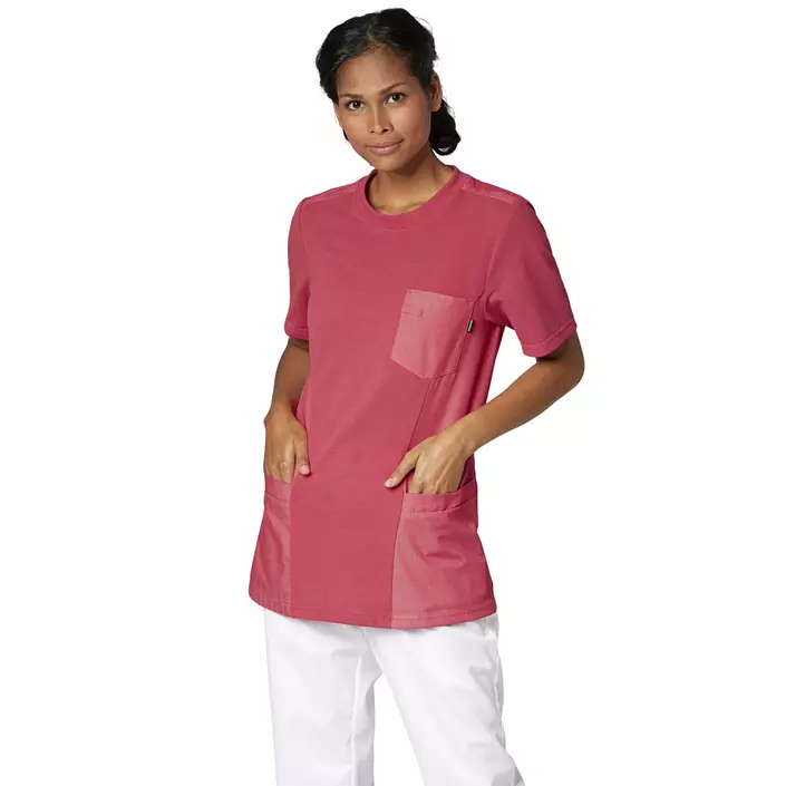 Kentaur women's pique T-shirt, Raspberry red Melange, large image number 1