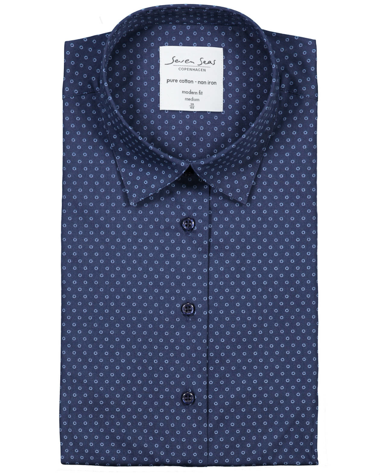 Seven Seas Virginia modern fit women's shirt, Navy, large image number 4