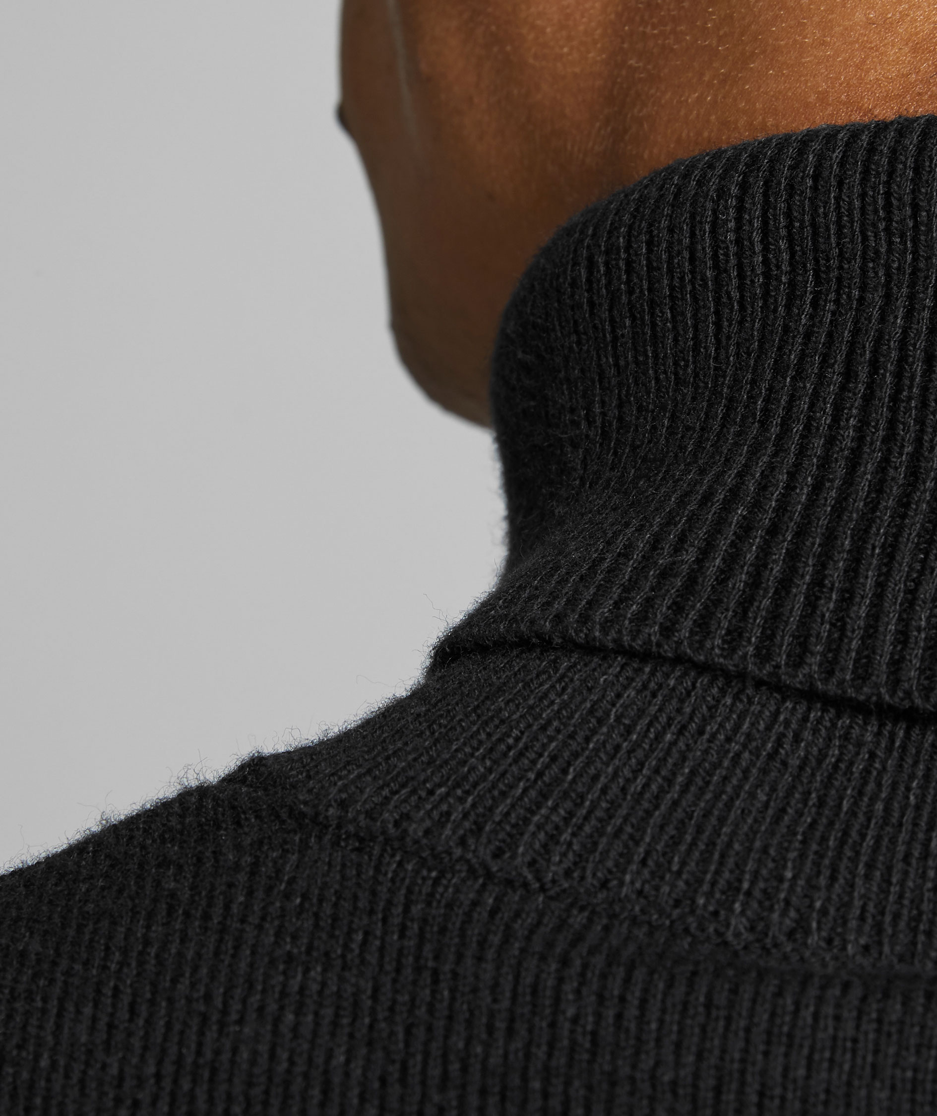 Jack & Jones JJEEMIL rullekrave striktr&oslash;je, Sort, large image number 5