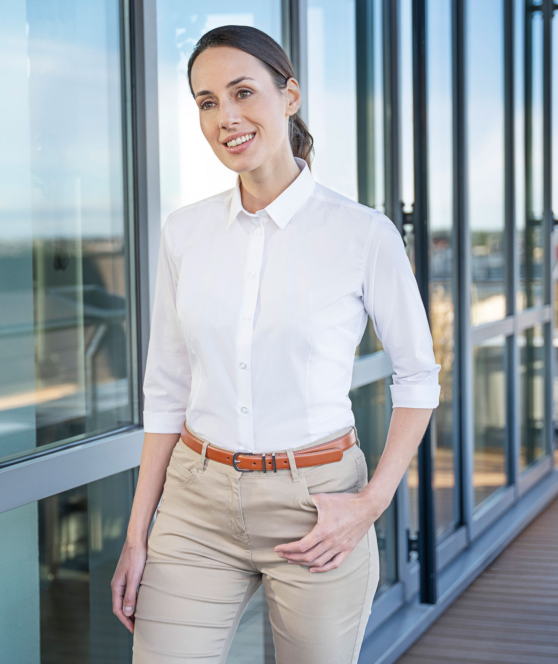 Karlowsky 3/4 women's shirt, White